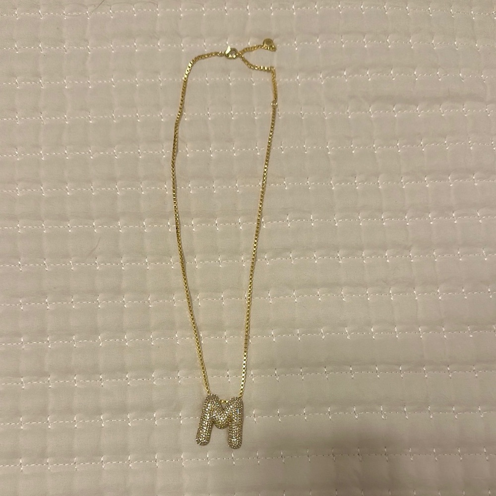 Baublebar Gold initial necklace M